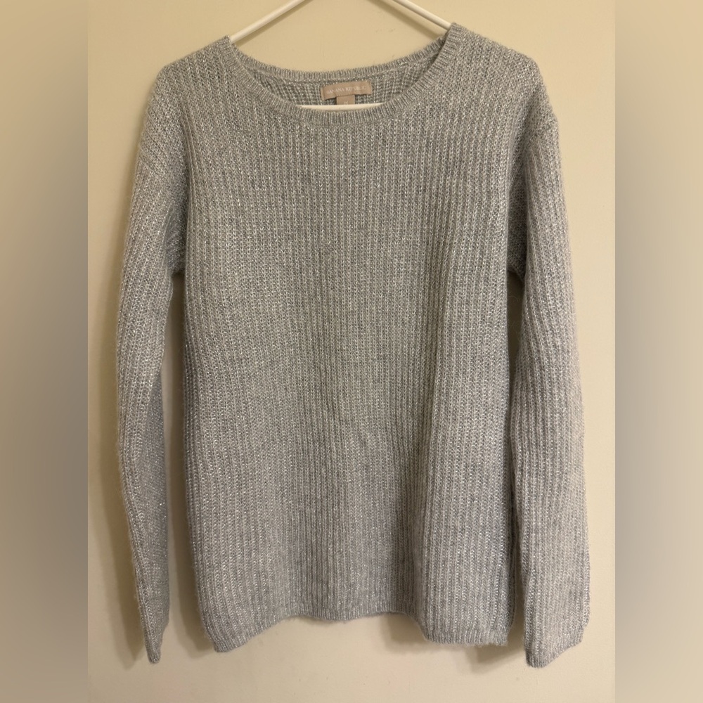 Banana Republic Metallic Gray Sweater‎ MEDIUM